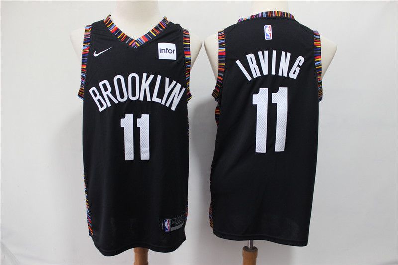 Men Brooklyn Nets #11 Irving Black City Edition Nike NBA Jerseys->los angeles lakers->NBA Jersey
